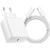 CHLANT Caricatore USB C 45W per Samsung Galaxy S25+/S24/S23+/S23 Ultra/A56/A55, Alimentatore USB C Presa USb C Caricabatterie Rapido Fast Charger Type C Spina con Cavo Usb C 2 Metri per iPhone 17/16/15/iPad