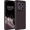 kwmobile Custodia Compatibile con Xiaomi Redmi Note 14 PRO 5G / Poco X7 Cover - Protezione Back Case Morbida - Silicone TPU Effetto Metallizzato Bordeaux Metallizzato
