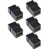 ECSiNG 5PCS HDMI Keystone accoppiatore femmina a femmina jack inserto 3D 4K accoppiatore adattatore per lettore Blu-Ray streaming video lettore HDTV proiettore computer nero