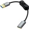 YINGAYOU Prolunga USB 3.0 con Interruttore 5Gbps Cavo Prolunga USB Maschio Femmina con Interruttore Spina Placcata in Oro, con Funzionalità OTG,Adatta per Laptop,PC e Automobili (nero, 0.5 m)