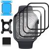 Lutree Pellicola Protettiva per Apple Watch Series 9/8/7 41mm, 3 Pezzi HD Anti Graffio Facile da Installare Flessibile Film, 3D Piena Copertura Anti-Impronte Protezione Schermo