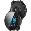 CONAPIKA Custodia per Garmin Forerunner 965 con protezione dello schermo in vetro temperato, copertura completa, custodia rigida antiurto in policarbonato, colore nero