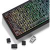 LQXQ Tasti in PBT, topografici neri 60 75%, retroilluminati, tasti Shine Through, profili Cherry stampati lateralmente per tastiera 100%, 75%, 65%, 60% ANSI US (solo tasti)