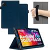 MEMELOKA Custodia per DOOGEE Tab A9 Plus/Tab A9 PRO Plus 11 Pollici, Leggera e Sottile Custodia in Pelle PU con Cinturino da Polso, Morbido Cover con Funzione di Supporto, Blu