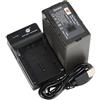 DSTE DE DSTE VW-VBG6 - Batteria agli ioni di litio e caricabatterie micro USB, compatibile con Panasonic NV-GS90, NV-GS98, PV-GS90, PV-GS500, SDR-H90, SDR-H258