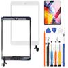 LADYSON Touchscreen per ipad Mini 1 2 1ST 2a generazione Digitizer Schermo A1432 A1454 A1455 A1489 A1490 A1491 Touch Screen Sostituzione Kit de Riparazione con Home Buttone e IC(Non LCD Display) (White)