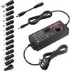 SHNITPWR Alimentatore universale da 3,5V ~ 24V, 120W, 5A, AC/DC, con 14 connettori adattatori, per dispositivi elettronici da 3,5 V a 24V, cornice per fotocamera per baby monitor e strisce LED, ecc.