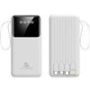 IFNI Batteria esterna b20000mAh con 1 cavi integrati USB C sottile Power Bank con 3 uscite e 1 ingressi, ricarica rapida, compatibile con smartphone, tablet e altri dispositivi - Design compatto e leggero