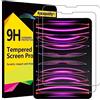 4youquality [Confezione da 2 pellicole protettive per iPad Pro 11 (modello 2022/2021/2020/2018) e iPad Air 5/4 (10,9 pollici 2022/2020), pellicola in vetro temperato, antigraffio, resistente agli