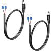 GINTOOYUN 2 pezzi DC 5,5 mm x 2,1 mm per cavo di serraggio O 18 AWG DC 5,5 mm x 2,1 mm maschio a 5 mm diametro interno cavo a morsetto O (20 pollici) (0,5 m)