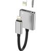 Kefiany Adattatore Lightning a Jack 3,5mm per Apple iPad air per iPhone Cuffie Aux Audio Cavo Caricatore Accessori Auricolari Headphone Cavetto Sdoppiatore Rapida Ricarica Spinotto Prolunga Splitter ip-JSXHZ