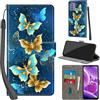 Haninsuze Cover per Nokia G42 5G Custodia Cover Pelle Libro Portafoglio con Porta Carte Magnetica Protezione Antiurto Cuoio Flip Case Custodia Cover per Nokia G42 5G, farfalla dorata