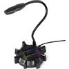 ENHANCE Microfono da Gioco USB Plug-in - Accessori da Gioco per Computer PC Microfono a Condensatore con Collo di Digno a 360 Gradi, Luci RGB, Compatibile con Streaming Youtube, Microfono Podcast, PS5