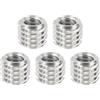 PATIKIL 5 Pezzi Adattatori Filettati Da 1/4 Femmina A 3/8 Maschio Argento