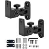 Howonder BS-218pro - Supporto da parete per altoparlante piccolo, supporto da parete per altoparlante da scaffale, può contenere fino a 30 libbre (2 pacchetti nero)