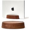 Nordik By Design Nordik - Supporto verticale regolabile per computer portatile, in noce, di alta qualità, per casa, ufficio, ingegneri software, scrivania salvaspazio, supporto stabile in legno antiscivolo, MacBook
