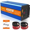 FT feiteeng 4000W/8000W(picco)inverter 12v 220v onda pura,Inverter con 2 schermi LCD, 2 prese CA，Convertitore di tensione per veicoli Auto solare Camper Elettrodomestici