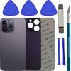 Alovexiong Ricambio per vetro posteriore, compatibile con iPhone 14 Pro, cover posteriore in vetro di ricambio per iPhone 14 Pro, con kit di riparazione, viola