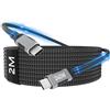 Zestiq Cavo Caricabatterie USB-C a USB-C 240W, Cavo di Ricarica PD Tipo-C, Cavo USB-C a Ricarica Rapida per iPhone 17 16 15 Pro Max Plus, MacBook iPad Air, Samsung S25 S24 Ultra, Steam Deck - 2M