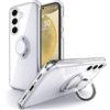 Silverback Custodia Compatibile con Samsung Galaxy S24 FE Custodia per Cellulare con Supporto ad Anello a 360 Gradi Protettiva TPU Antiurto Custodia Sottile per Samsung Galaxy S24 FE - Trasparente