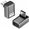 HTGuoji Adattatore rettangolare USB-C da tipo C femmina a maschio adattatore supporto 80 Gbps trasferimento dati, ricarica 240 W, video 8 K, OTG compatibile con Thunderbolt 5, MacBook, laptop