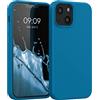 kwmobile Cover per iPhone 13 mini Custodia - Back Case per Smartphone in Silicone TPU - Protezione Gommata - blu indaco
