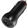 YACSEJAO Caricabatteria da auto con doppia porta USB da 60 W, adattatore per accendisigari [QC 30 W e 30 W] 12/24 V 2 porte USB per ricarica rapida