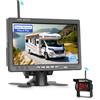 Hodozzy Telecamera Retromarcia Digitale Wireless con Schermo IPS da 7 Pollici, Telecamera Posteriore Impermeabile IP68, Segnali Digitali Stabili, Visione Notturna IR 1080P, Supporto BSD