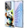 YUXING Trasparente Cover per Xiaomi Redmi Note 14 4G(164) - Custodia Protettiva Sottile in TPU Morbido Antiurto con Carino Motivo Disegno Cool (Panda)