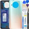 LUVSS Coperchio Copribatteria Scocca Vetro Posteriore Imposta per Xiaomi Mi 10T Lite (Oro)
