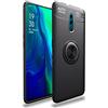 SORAKA Custodia per OPPO Reno con supporto ad anello Custodia morbida in TPU Slim Fit Custodia OPPO Reno con piastra metallica per supporto magnetico per telefono da auto nera