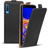 Verco Flip Cover per Samsung Galaxy A7 2018, Custodia verticale Flip Case compatibile con Samsung A7 2018, Nero