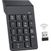 MZFANG Tastiera Numerica 18 Tasti Wireless Tastierino Numerico 2.4G Bluetooth Numeric Keypad numeriche Tastiere Numero Sottile con Esteso Ricevitore USB Portatile per Laptop Notebook PC Desktop
