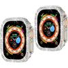 Yrzper Compatibile con Apple Watch Ultra 49 mm Doppia fila Bling Diamond Case PC Paraurti Custodie Donna Ragazza Cristallo Brillante Strass Custodie Smartwatch Accessori (2 Pack)