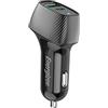 ENERGIZER - Caricabatterie da auto da 38 W - 1 porta USB-C & 1 porta USB-A - Caricatore accendisigari - Design Carbone - Nero D38