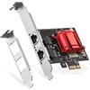 Binardat Adattatore di rete PCIe Gigabit a 2 porte, controller Intel 82575/82576 1000/100 Mbps Binardat Ethernet LAN scheda per Windows/Linux