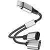 GELRHONR Cavo Splitter USB C a Doppia Femmina, OTG Adattatore di Ricarica Con Female C e A, Extender Hub per Stampante/Tastiera/Flash Drive/Laptop/LED 0,3M (da 1 a 2)