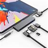 3XI Hub USB C per iPad Pro/iPad Air 4, 7 in 1 tipo C a HDMI 4K, adattatore PD, porta di ricarica USB 3.0, lettore di schede SD/TF, interfaccia dati di tipo C, audio da 3,5 mm