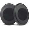 SOULWIT Cuscinetti Auricolari di Ricambio per Sennheiser HD2.10 HD2.20S HD2.30G HD2.30i HD100 Cuffie, Padiglioni Cuffie con Morbida Pelle Proteica e Schiuma di Memoria ad Alta Densità - Nero