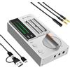AOSHIDA SMSL R1 DAC Amplificatore per Cuffie, Desktop DAC Amp, Convertitore Audio Digitale ad Analogico USB C per Gaming PC PS5, Ingresso Mic/USB/OTTICO/Coassiale, Uscita Bilanciata 3,5 mm/4,4 mm/RCA, Argento