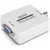Annadue Adattatore da VGA a BNC, adattatore video per mini monitor, convertitore video Mini HD VGA a BNC, per apparecchiature e video per la casa