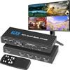 NINGKANGSHENG Interruttore multiviewer HDMI 4x1 4K Switcher senza soluzione di continuità 4 in 1 out con telecomando IR, supporto 4K Full HD e 5 modalità di visualizzazione per console di gioco Telecamera di
