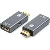 Puiseno Adattatore HDMI a DisplayPort, 4K@60Hz, 2K@144Hz, 1080P@165Hz, Unidirezionale, compatibile con PC, PS5, Xbox One, laptop, MacBook Pro, supporta HBR2, HDCP 2.3, cavo in nylon, alloggiamento in