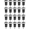 BORDSTRACT 20pcs connettori jack a banana abs isolato shell jack a banana adattatore post in ottone terminali di terra a saldare di sicurezza 4mm 402 1kv 32a per test di altoparlanti più colori(Nero)