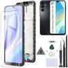 RongZy OLED LCD Schermo per Samsung Galaxy A16 4G A165F/A165M Display di Ricambio Touch Screen Digitizer Parti di Riparazione per Samsung Galaxy A16 4G LCD Display con Strumenti(Nero con Cornice)