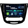Generic SXAUTO [6GB+128GB] Android 12 IPS Autoradio Per Nissan Qashqai J11 X-Trail Rouge (2014-2018) - Senza fili CarPlay/Android Auto - Camera + MIC - DSP DAB Fast-boot Volante 360-Camera -2 Din 10.1 Pollici