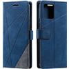 SONWO Cover per Oppo Realme 8 5G / Realme V13 5G, Flip Caso in PU Pelle Case Cover Portafoglio Custodia per Oppo Realme 8 5G / Realme V13 5G, [Kickstand] [Slot per Schede], Blu