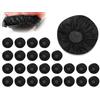 Emezddo 25 pezzi Copri-cuffie, copri-cuscinetti auricolari monouso in tessuto non tessuto, ideali per cuffie con cuscinetti auricolari da 10 a 13 cm (Nero)