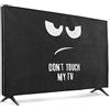 kwmobile Protezione Compatibile con 55 TV - Cover Proteggi-Schermo PC e TV da Interno - Custodia Protettiva Anti-Polvere - bianco/nero