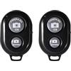 Eiaigky Set di 2 telecomandi Bluetooth Selfie senza fili, Trigger fotocamera ideale per foto e video, compatibile con smartphone iOS e Android, portata di 10 metri, 2 cinghie incluse